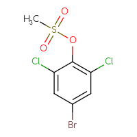 Chemical structure of 4-bromo-2,6-dichlorophenyl methanesulfonate - CSSB00113639986