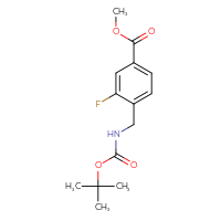 Chemical structure of methyl 4-({[(tert-butoxy)carbonyl]amino}methyl)-3-fluorobenzoate - CSSB00010410635