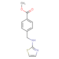 Chemical structure of methyl 4-{[(1,3-thiazol-2-yl)amino]methyl}benzoate - CSSB00000603876