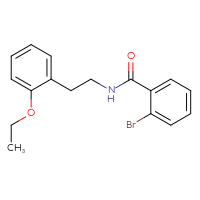 Chemical structure of 2-bromo-N-[2-(2-ethoxyphenyl)ethyl]benzamide - CSSB02074280933