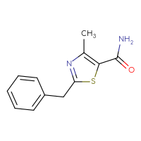 Chemical structure of 2-benzyl-4-methyl-1,3-thiazole-5-carboxamide - CSSB00064361050