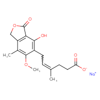 Chemical structure of sodium 6-(4-hydroxy-6-methoxy-7-methyl-3-oxo-1,3-dihydro-2-benzofuran-5-yl)-4-methylhex-4-enoate - CSSB00020618053