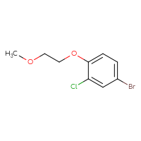 Chemical structure of 4-bromo-2-chloro-1-(2-methoxyethoxy)benzene - CSSB00015192266