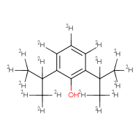 Chemical structure of bis[(1,1,1,2,3,3,3-²H₇)propan-2-yl](²H₃)phenol - CSSB00159257466