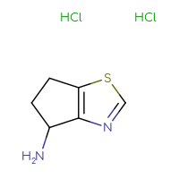 Chemical structure of 4H,5H,6H-cyclopenta[d][1,3]thiazol-4-amine dihydrochloride - CSSB14929179989