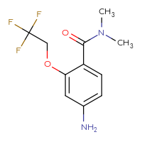 Chemical structure of 4-amino-N,N-dimethyl-2-(2,2,2-trifluoroethoxy)benzamide - CSSB00003483017