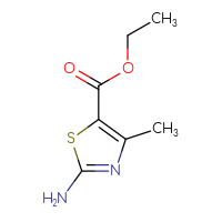Chemical structure of ethyl 2-amino-4-methyl-1,3-thiazole-5-carboxylate - CSSB00000168868