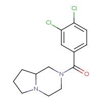 Chemical structure of 2-(3,4-dichlorobenzoyl)-octahydropyrrolo[1,2-a]pyrazine - CSSB00048048634