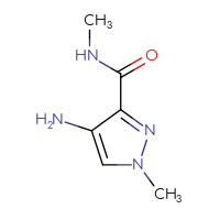Chemical structure of 4-amino-N,1-dimethyl-1H-pyrazole-3-carboxamide - CSSB00011997127
