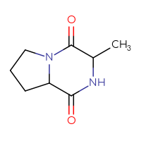 Chemical structure of 3-methyl-octahydropyrrolo[1,2-a]pyrazine-1,4-dione - CSSB00000755466