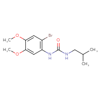 Chemical structure of 1-(2-bromo-4,5-dimethoxyphenyl)-3-(2-methylpropyl)urea - CSSB00105114783