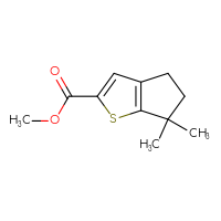 Chemical structure of methyl 6,6-dimethyl-4H,5H,6H-cyclopenta[b]thiophene-2-carboxylate - CSSB14821952017