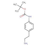 Chemical structure of tert-butyl N-[4-(2-aminoethyl)phenyl]carbamate - CSSB00000751988