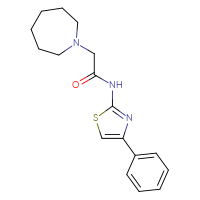 Chemical structure of 2-(azepan-1-yl)-N-(4-phenyl-1,3-thiazol-2-yl)acetamide - CSSB00104754945