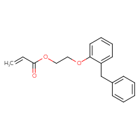 Chemical structure of 2-(2-benzylphenoxy)ethyl prop-2-enoate - CSSB03437846434