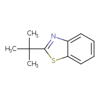 Chemical structure of 2-tert-butyl-1,3-benzothiazole - CSSB00000029424