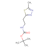 Chemical structure of tert-butyl N-[2-(5-methyl-1,3,4-thiadiazol-2-yl)ethyl]carbamate - CSSB00016211756
