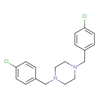 Chemical structure of 1,4-bis[(4-chlorophenyl)methyl]piperazine - CSSB00121676809