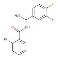 Chemical structure of 2-bromo-N-[1-(3,4-difluorophenyl)ethyl]benzamide - CSSB00033402687