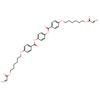 Chemical structure of 4-(4-{[6-(prop-2-enoyloxy)hexyl]oxy}benzoyloxy)phenyl 4-{[6-(prop-2-enoyloxy)hexyl]oxy}benzoate - CSSB14929135109