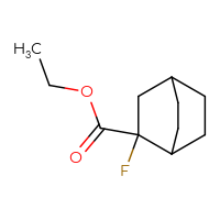 Chemical structure of ethyl 2-fluorobicyclo[2.2.2]octane-2-carboxylate - CSSB15004064072