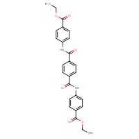 Chemical structure of ethyl 4-(4-{[4-(ethoxycarbonyl)phenyl]carbamoyl}benzamido)benzoate - CSSB00020574035