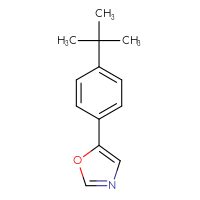 Chemical structure of 5-(4-tert-butylphenyl)-1,3-oxazole - CSSB00010162651