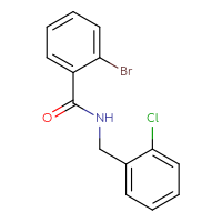 Chemical structure of 2-bromo-N-[(2-chlorophenyl)methyl]benzamide - CSSB00000482756
