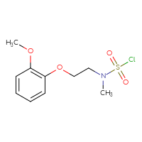 Chemical structure of N-[2-(2-methoxyphenoxy)ethyl]-N-methylsulfamoyl chloride - CSSB21224764952