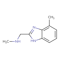 Chemical structure of methyl[(4-methyl-1H-1,3-benzodiazol-2-yl)methyl]amine - CSSB00011534419