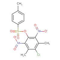 Chemical structure of 4-chloro-3,5-dimethyl-2,6-dinitrophenyl 4-methylbenzene-1-sulfonate - CSSB21432464640
