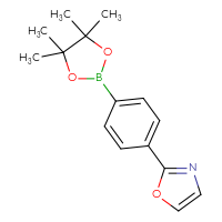 Chemical structure of 2-[4-(4,4,5,5-tetramethyl-1,3,2-dioxaborolan-2-yl)phenyl]-1,3-oxazole - CSSB00010080903