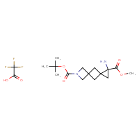 Chemical structure of 7-tert-butyl 1-methyl 1-amino-7-azadispiro[2.1.3⁵.1³]nonane-1,7-dicarboxylate; trifluoroacetic acid - CSSB20620696062