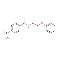 Chemical structure of 4-acetyl-N-(2-phenoxyethyl)benzamide - CSSB00048364124