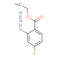 Chemical structure of ethyl 2-azido-4-fluorobenzoate - CSSB03554934014