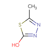 Chemical structure of 5-methyl-1,3,4-thiadiazol-2-ol - CSSB00000717523
