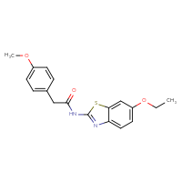 Chemical structure of N-(6-ethoxy-1,3-benzothiazol-2-yl)-2-(4-methoxyphenyl)acetamide - CSSB00105377054
