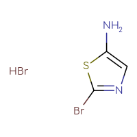 Chemical structure of 2-bromo-1,3-thiazol-5-amine hydrobromide - CSSB00102463752