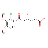 Chemical structure of 6-(2-chloro-3,4-dimethoxyphenyl)-4,6-dioxohexanoic acid - CSSB21432448304