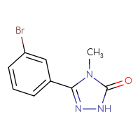 Chemical structure of 3-(3-bromophenyl)-4-methyl-4,5-dihydro-1H-1,2,4-triazol-5-one - CSSB00010162718