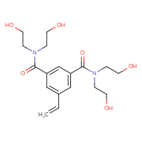Chemical structure of 5-ethenyl-N1,N1,N3,N3-tetrakis(2-hydroxyethyl)benzene-1,3-dicarboxamide - CSSB14929382950