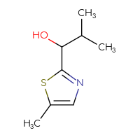 Chemical structure of 2-methyl-1-(5-methyl-1,3-thiazol-2-yl)propan-1-ol - CSSB00015617270