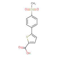 Chemical structure of 5-(4-methanesulfonylphenyl)thiophene-2-carboxylic acid - CSSB00000667316