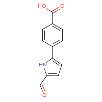 Chemical structure of 4-(5-formyl-1H-pyrrol-2-yl)benzoic acid - CSSB00102699928