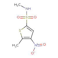 Chemical structure of N,5-dimethyl-4-nitrothiophene-2-sulfonamide - CSSB01991495024
