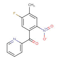Chemical structure of 2-(5-fluoro-4-methyl-2-nitrobenzoyl)pyridine - CSSB17212874463