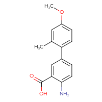 Chemical structure of 4-amino-4'-methoxy-2'-methyl-[1,1'-biphenyl]-3-carboxylic acid - CSSB04199213049