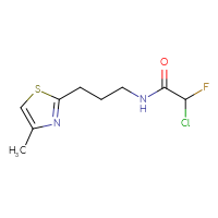 Chemical structure of 2-chloro-2-fluoro-N-[3-(4-methyl-1,3-thiazol-2-yl)propyl]acetamide - CSSB21332052459