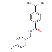 Chemical structure of N-[(4-methylphenyl)methyl]-4-(propan-2-yl)benzamide - CSSB00046218977