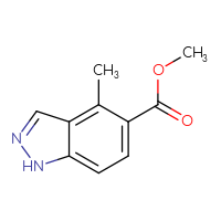 Chemical structure of methyl 4-methyl-1H-indazole-5-carboxylate - CSSB00010762446